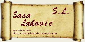 Saša Laković vizit kartica
